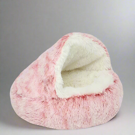 Winter Plush Pet Cat Bed round Cat Cushion Cat House 2 in 1 Warm Cats Basket Pet Sleep Bag Kitten Nest Kennel for Small Dog Cats